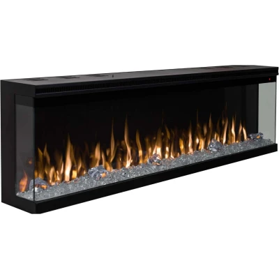 Aflamo Unique 254 cm schwarze wandmontierte Elektrokamin